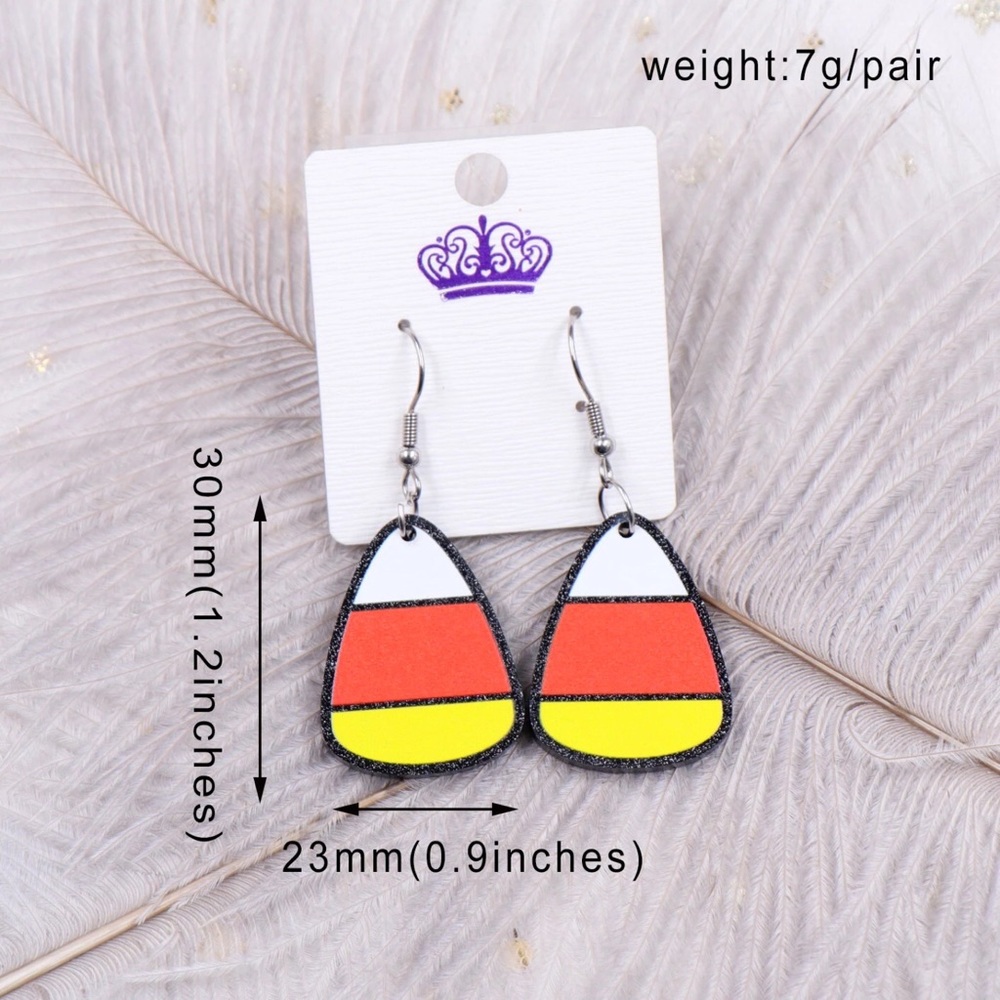 Candy corn earrings